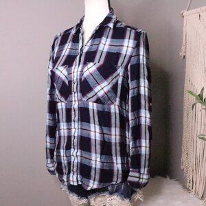 Express | Plaid Button Up Long Sleeve Shirt XS
